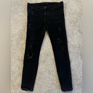 Zara Black Ripped Jeans